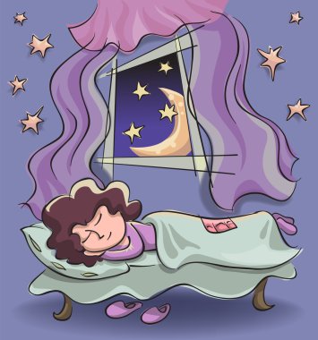 açık bir pencere yakınında uyuyan kadın