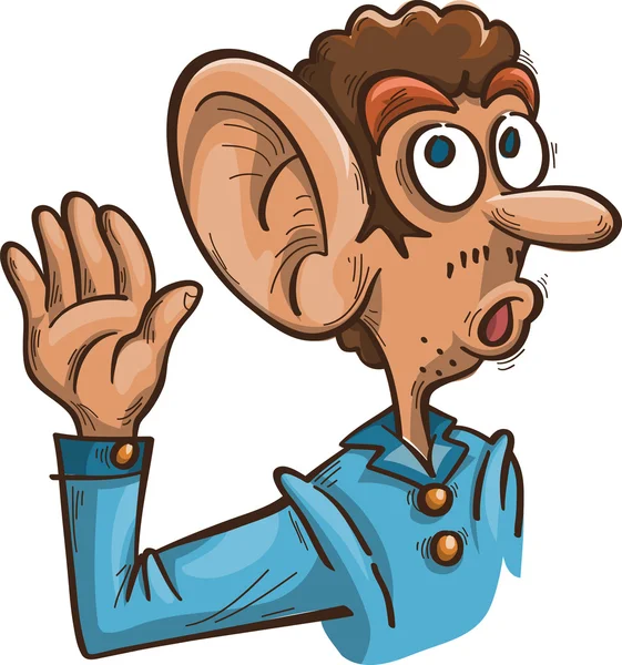 大きな耳を持つ男 — ストックベクタ