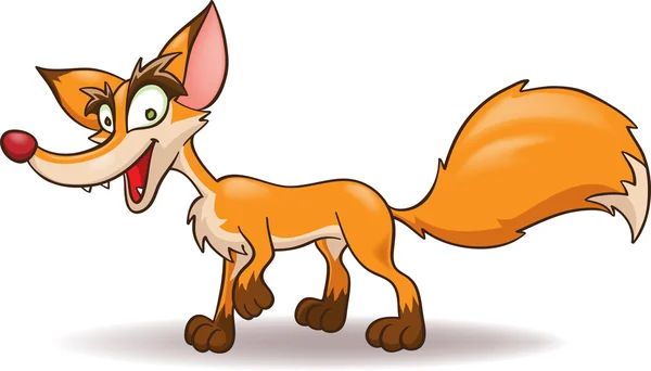 Cartoon cunning fox — Stock Vector
