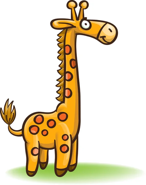 Funny cartoon giraffe — Stock Vector