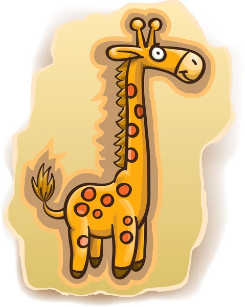 Karikatur-Giraffe im Hintergrund — Stockvektor