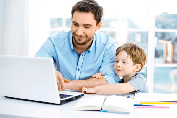 Little boy and his father