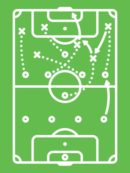 Futbol / futbol taktik tablo. Düzeni saldırır. Hat sanat vektör çizim