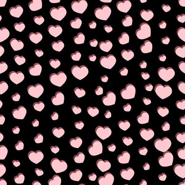 Seamless stylish Valentines Day pattern with hearts. — Stock Vector