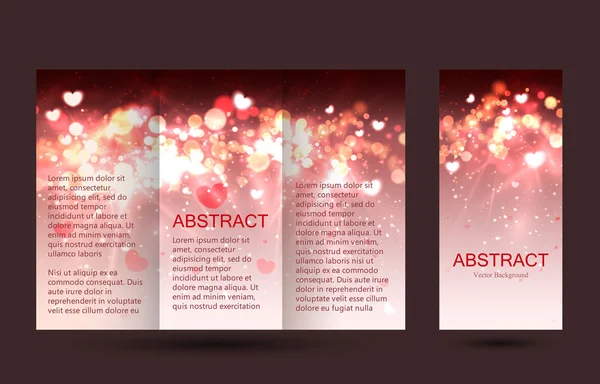 Romantic design templates collection for banners, flyers, placards and posters. Bokeh light design. — Stock Vector