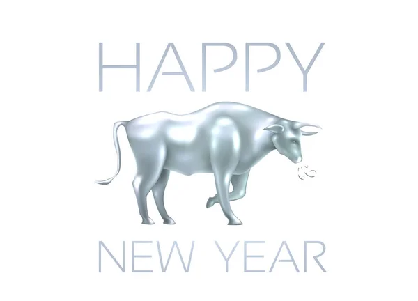 2021 čísel v čínském stylu s býkem. Šťastný Nový rok a tradiční prvky. — Stockový vektor