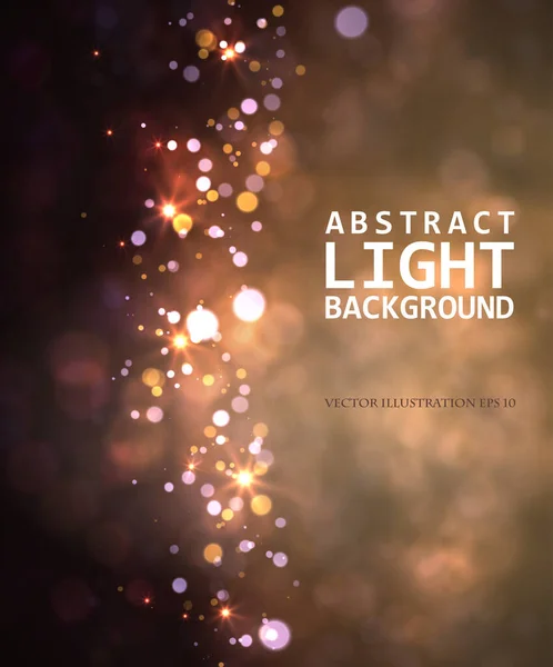 Fond Lumineux Festif Avec Bokeh Étoiles Vecteur — Image vectorielle