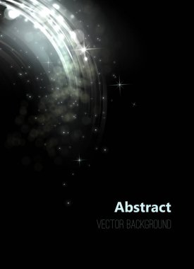 Parlak gece gökyüzü bokeh illüstrasyonu. Vektör illüstrasyonu 10