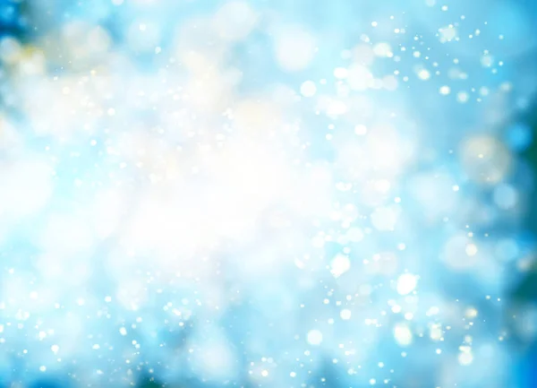 Sfondo Bokeh Blu Design Natale Vettore — Vettoriale Stock