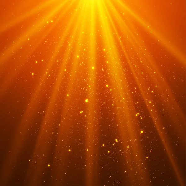 Naranja Brillante Luz Superior Magia Abstracta Vector Fondo — Archivo Imágenes Vectoriales