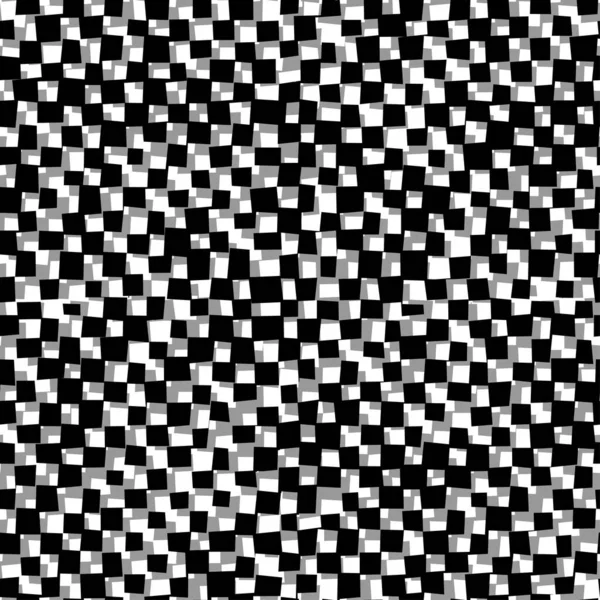 Black White Distort Checkered Abstract Background Vector — Stock Vector