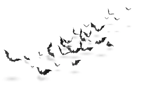 Νυχτερίδες Halloween Design Χαριτωμένο Τρομακτικό Φόντο Σκιές Για Αυτοκόλλητα Shorts — Διανυσματικό Αρχείο