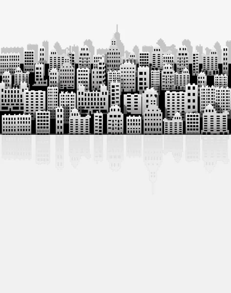 White Black City Paper Nice Background Urban Advert Vector — Stock Vector