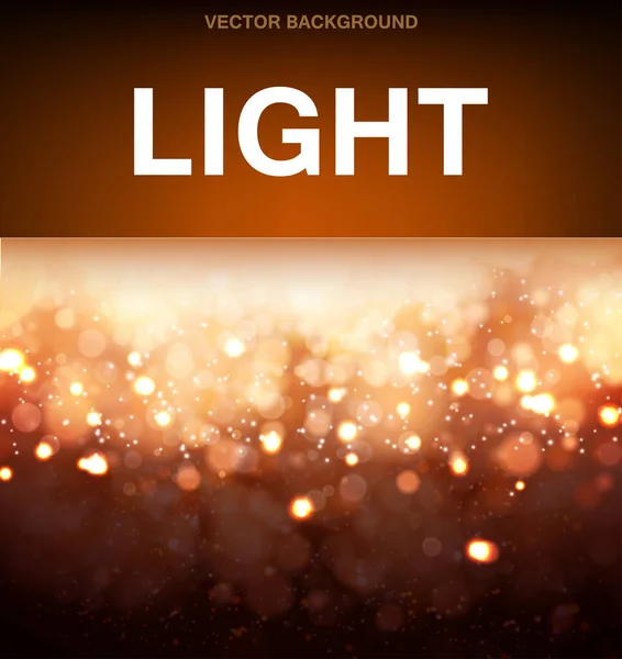 Fondo Luz Festivo Con Bokeh Estrellas Vector — Vector de stock