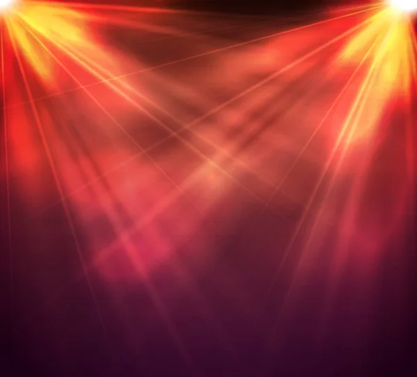 光線と光で舞台上の光 ベクターイラスト — ストックベクタ
