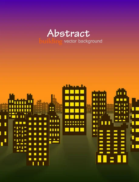 Abstract Paper City Fundo Noturno Ilustração Vetorial — Vetor de Stock