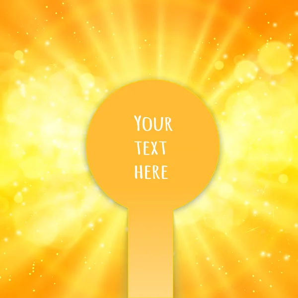 Shiny sun vector and space for your text — Stock Vector