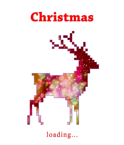 Christmas reindeer progress loading bar — Stock Vector