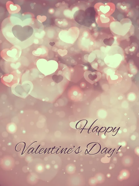 Abstracte gloed zacht hart voor Valentijnsdag . — Stockvector
