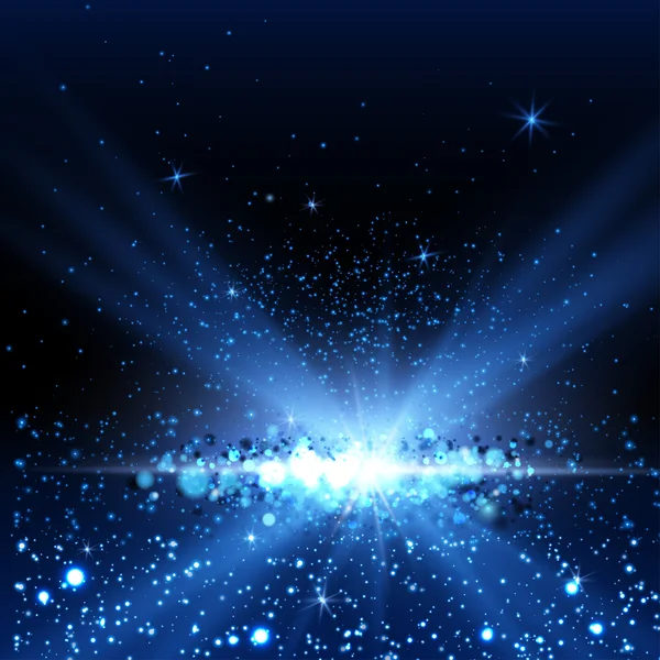 Blue spotlight background. — Stock Vector