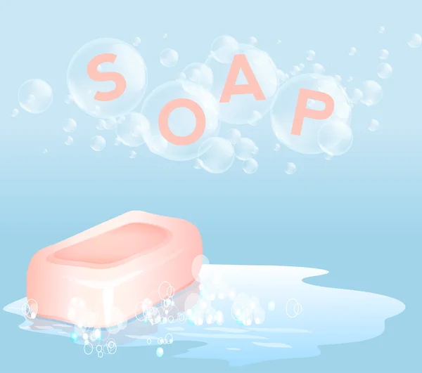 Jabón con burbujas — Vector de stock
