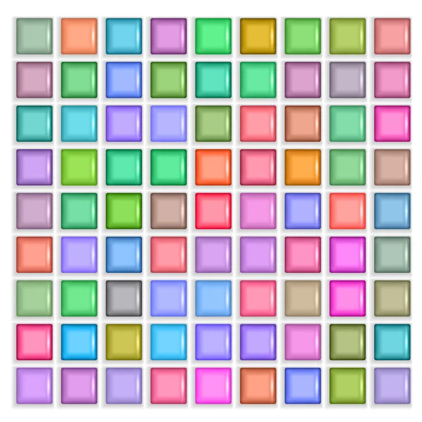 3D čtvercové mozaiky. Vintage barevná textura. — Stockový vektor