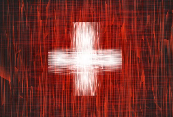 グランジ スイスの旗 — ストックベクタ