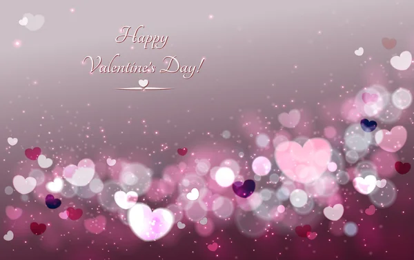 Abstracte gloed zacht hart voor Valentijnsdag . — Stockvector