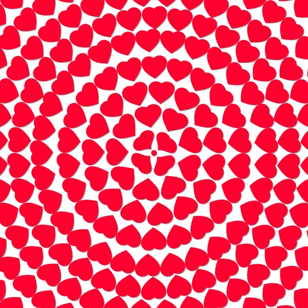 Красные сердечки круглые карты — стоковый вектор