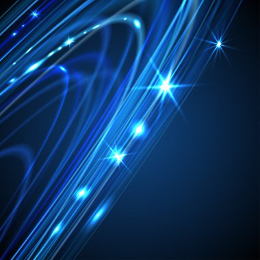 Mavi yumuşak büküm hafif çizgiler vektör arka plan