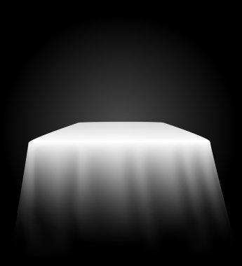 siyah arka plan üzerine masa örtüsü ile tablo