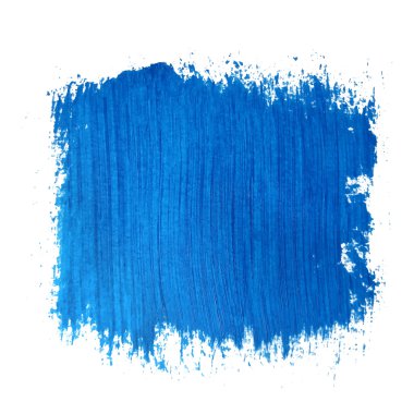 Kare mavi suluboya afiş