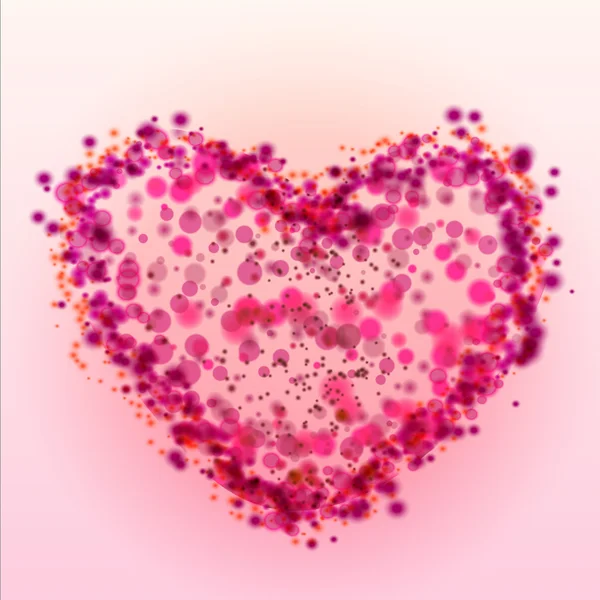 Ilustración con un corazón rojo de San Valentín — Vector de stock