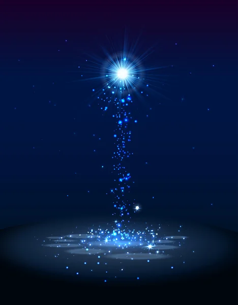 Abstract albastru magie lumina fundal — Vector de stoc