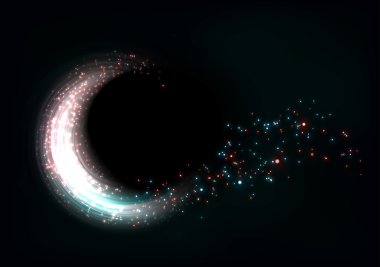 Parlak bokeh illüstrasyonu. 