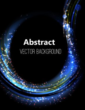 Bokeh illüstrasyon mavi parlak.