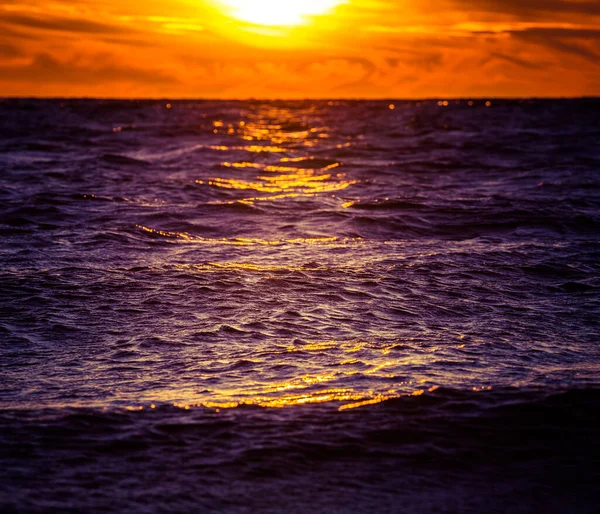 Vakker Solnedgang Ved Østersjøens Strand Kystlandskap Nord Europas Sommer – stockfoto