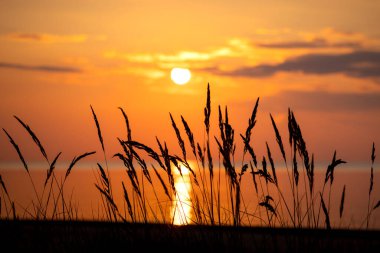 Gölde gün batımı