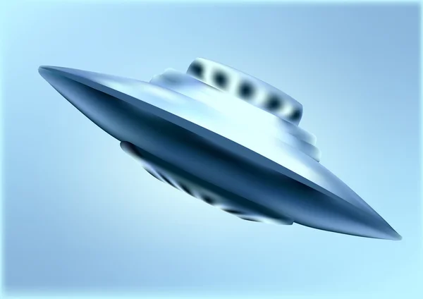 Ufo입니다. 외계인 비행 접시 우주선 — 스톡 벡터