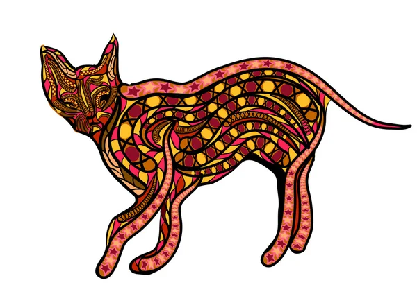 Ethnic ceylon cat — Stock Vector