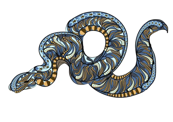 Etnické královská python — Stockový vektor