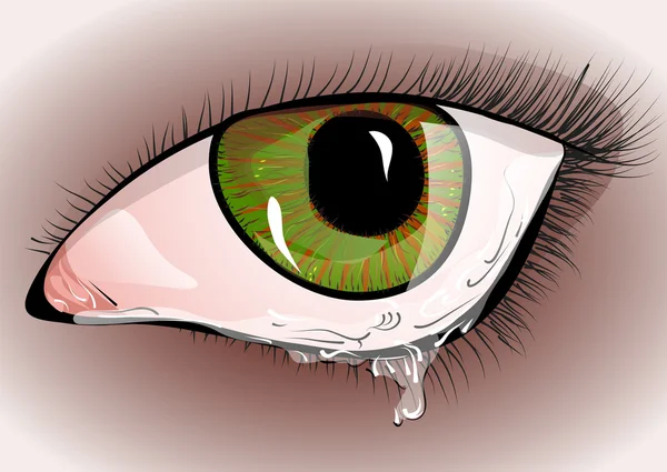Occhio verde astratto — Vettoriale Stock