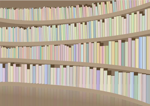 Estantería con libros multicolores — Archivo Imágenes Vectoriales