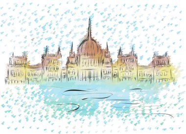 soyut Budapeşte Parlamentosu