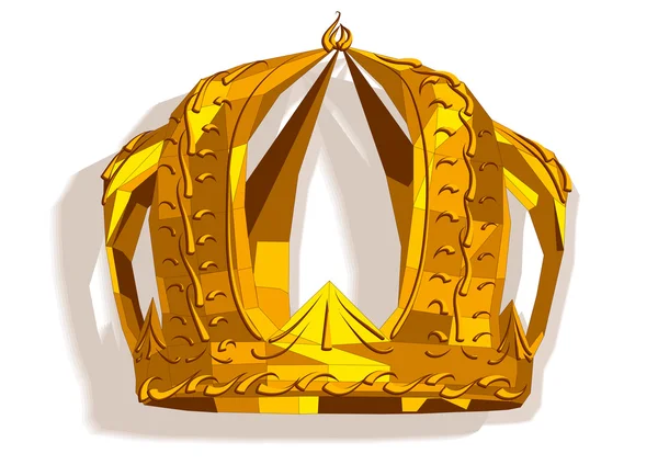 Crown in flat style — Stock Vector