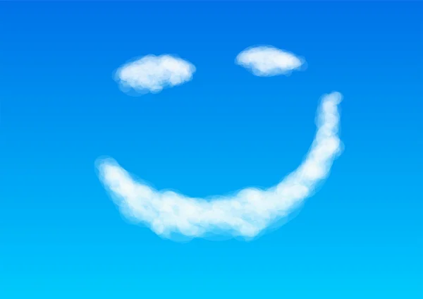 Nube de felicidad en el cielo azul — Vector de stock