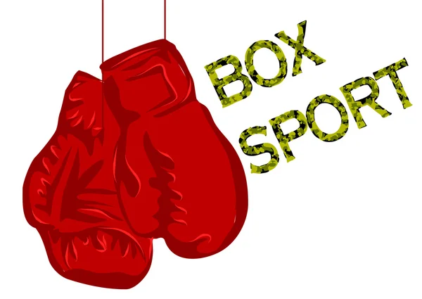 Guantes de boxeo en blanco — Vector de stock