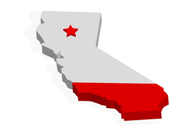 California mapa abstracto — Vector de stock