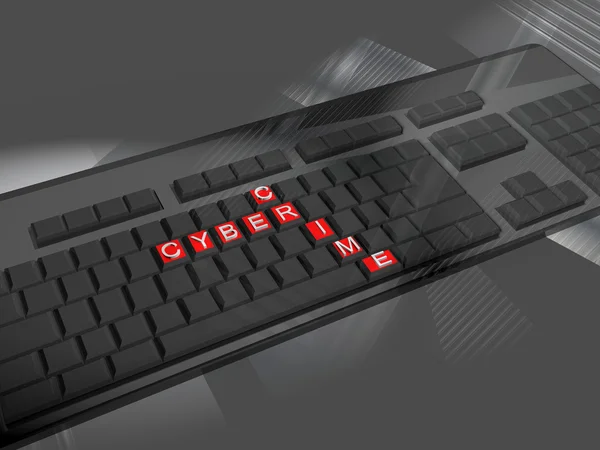 사이버 범죄 개념 3d — 스톡 사진