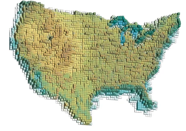 Mapa de Estados Unidos — Vector de stock